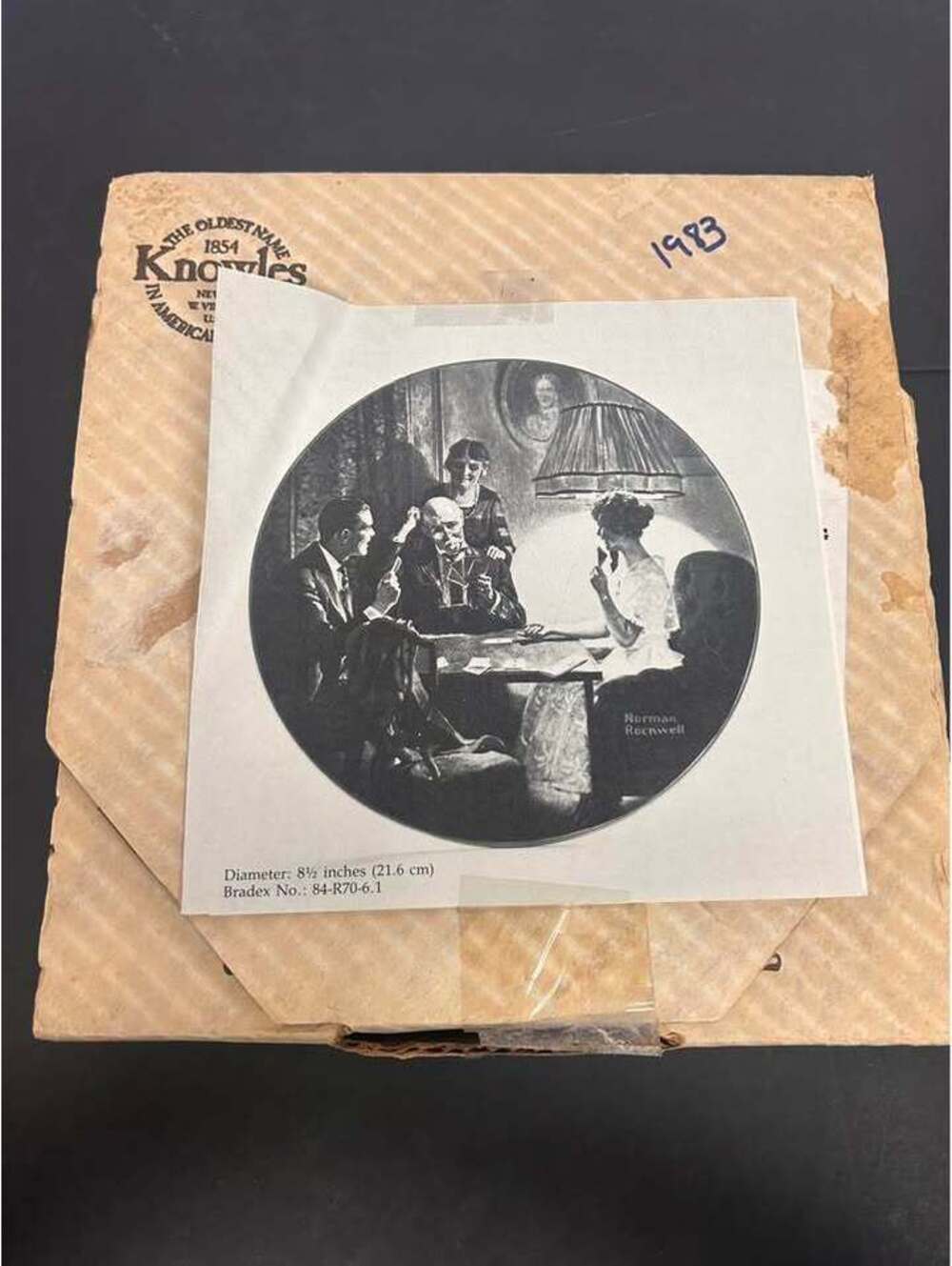 Knowles Norman Rockwell 'This is the Room That Light Made' Collector Plate